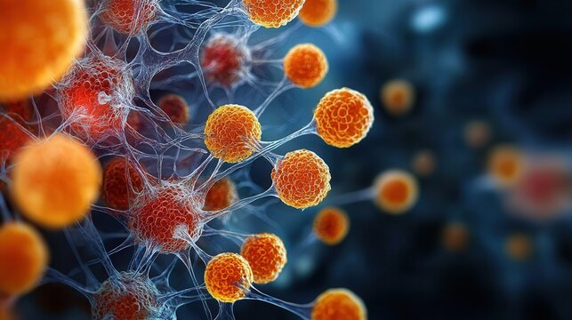 Vibrant cells exhibit complex structures and dynamic processes in a microscopic environment full of life