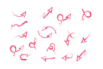 Hand Drawn Arrow Set with Mixed Styles Including Dotted Curved Swirled and Clean Line Art Style for Infographics Diagrams and Flowcharts