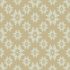 Seamless vector hand drawn pattern of blossoms and fresh branches. Floral contour background for textile or book covers, design, graphic art, printing and hobby, invitation
