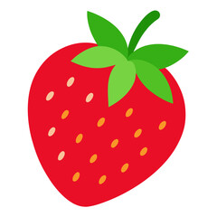 Strawberry isolated on white background. Red Strawberry.