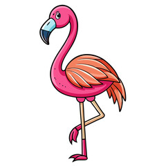 pink flamingo vector