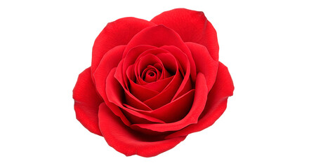 Naklejka premium A perfect red rose, showcasing its beauty in full bloom and vibrant detail.