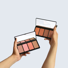 Eyeshadow palette with bright colors
