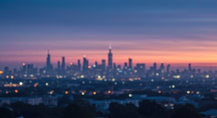 Cityscape skyline view at sunset twilight chicago urban buildings architecture travel destination usa america 100
