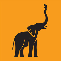 Obraz premium single elephant vector 