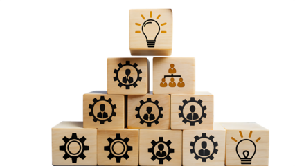 Innovation And Collaboration Concept Showing Business Synergy And Productivity