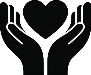 Obraz premium International Charity Day Vector Illustration with Heart and Hands Symbolizing Love Kindness and Support for Charitable Causes on