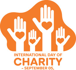 Fototapeta premium International Day of Charity celebrated on September 5th is represented by hands forming a heart shape symbolizing love