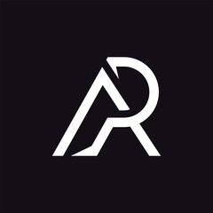 letter Ar or Ra minimal typography logo