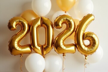 A colorful bunch of balloons numbered from 1 to 20, perfect for parties, celebrations or as a decorative element..New Year 2026.