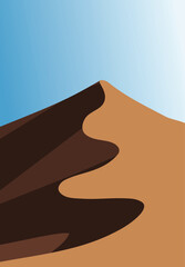 Fototapeta na wymiar vector illustration of a desert landscape