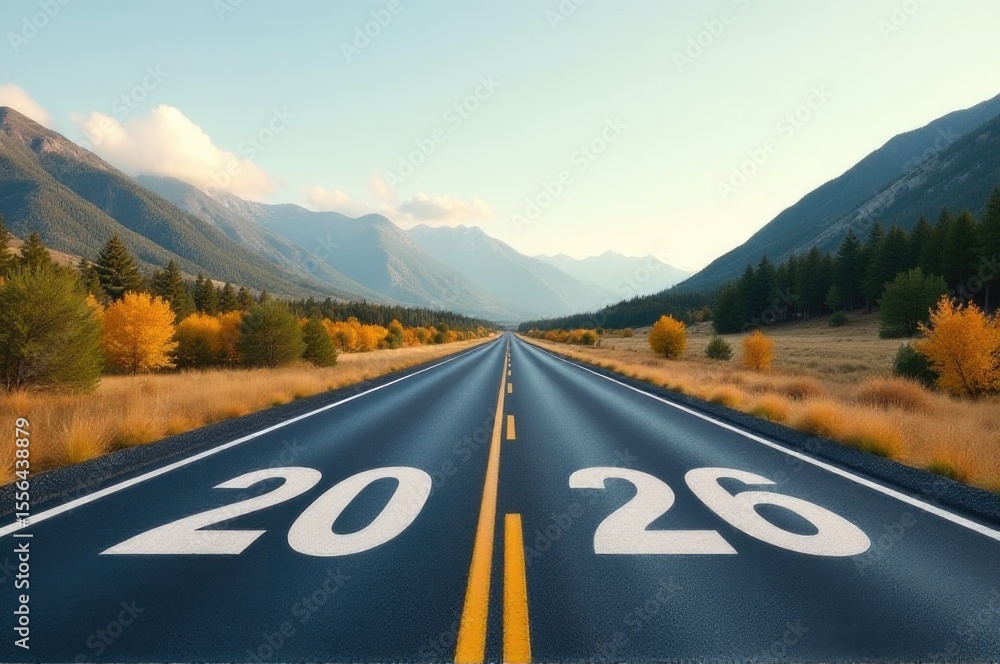 Poster a deserted road with the number 20 marked, suitable for usage in travel or infrastructure context..n