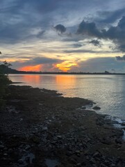 sunset over the sea