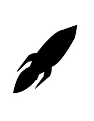 vector illustration of a black rocket