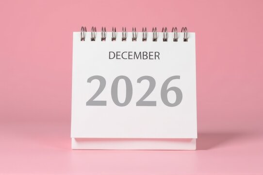 A calendar showing December dates, ideal for planning and organization..New Year 2026.