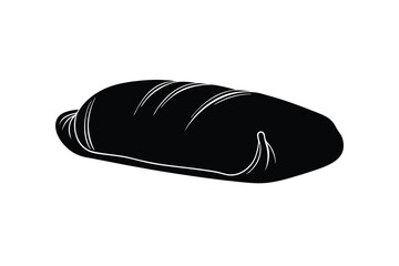 Sleeping bag rolled up for camping trip vector art illustration