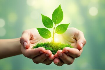 A person grasping a plant in their hands..New Year 2026.