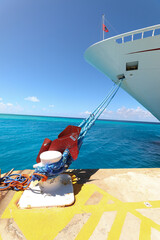 Mooring rope tie panamax size cruise ship