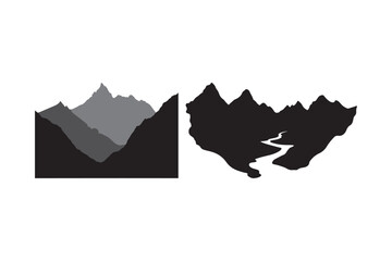 Mountain Silhouette Vector Art Nature Landscape