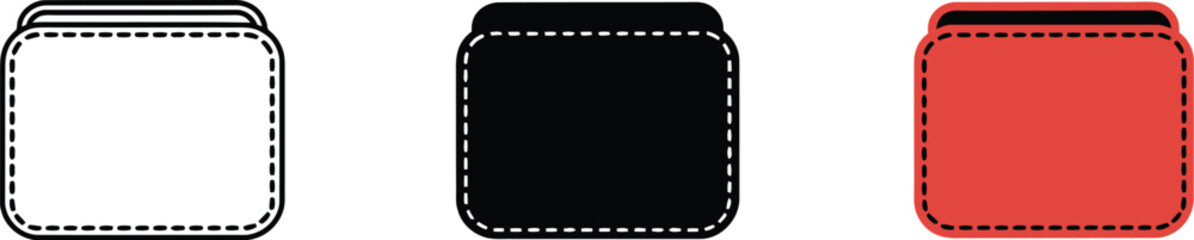 Wallet icon set vector illustration graphic design template for business and finance applications editable stock vector illustration