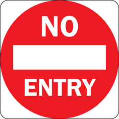 no entry sign design for templates.