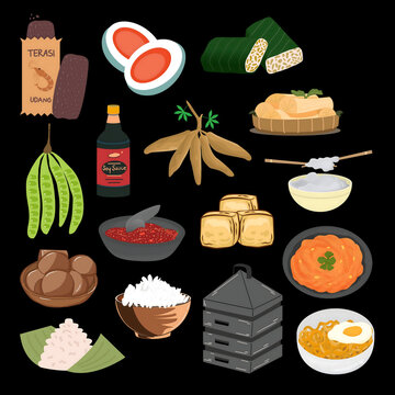 Sticker design themed on related cooking items (Malaysia & Indonesia)