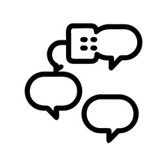 Chat bubbles icon vector speech communication symbol design for web button and message concept