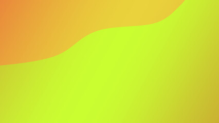 Minimalist Abstract Background With A Smooth Fluid Wave Of Orange Blending Into A Vibrant Lime...