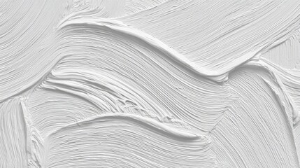 Obraz premium Abstract white oil paint brushstrokes texture pattern contemporary painting wallpaper background