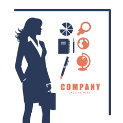 business woman silhouette designs
