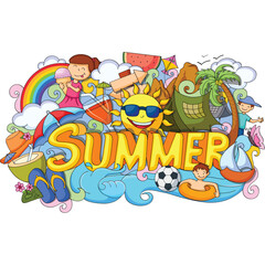 Summer cold drink swimming vector