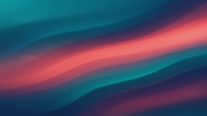 Obraz premium Gentle waves of crimson and teal flow across the canvas, evoking a sense of fluid motion, balance, and calm within a dreamy underwater atmosphere.