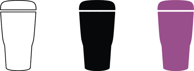 Find popular tumbler designs and styles for custom drinkware and cup vector art templates online now editable stock vector illustration