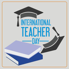 international teacher day vector logo
