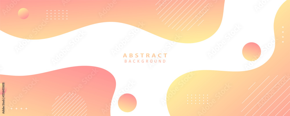 Aufkleber peach and white abstract background with gradient and light waves. ideal for soft branding, packagin
