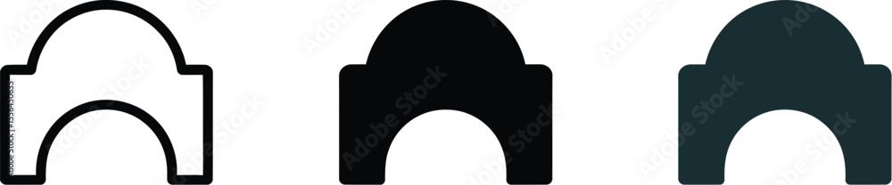 Poster find the best arch bridge icon vector illustration for your design project and professional use case