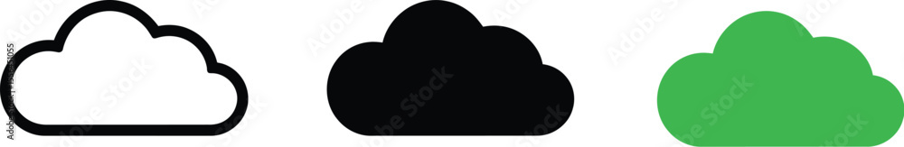 Poster cloud icons vector illustration simple cloud symbol cloud graphic design cloud computing cloud stora