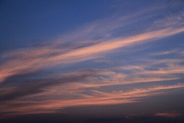 sunset in the sky