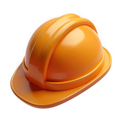 Fototapeta premium 3d realistic yellow hard hat isolated on transparent background