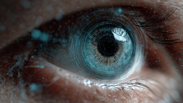 Cybersecurity expert scanning system threats close up realistic