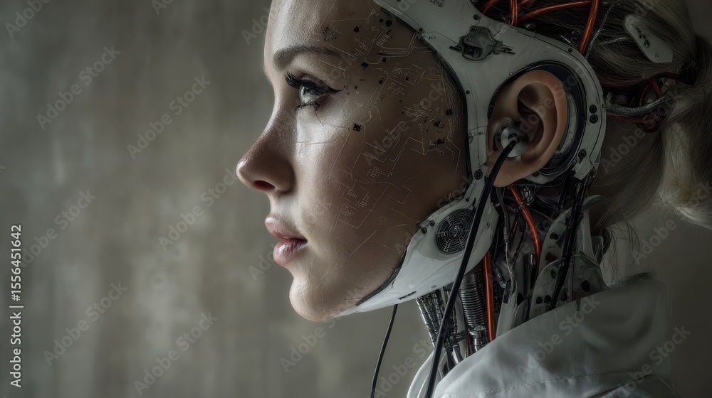 Poster person working with science research and development generative ai