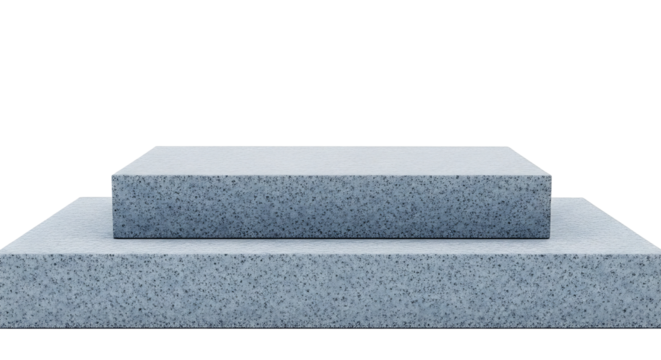 Two step concrete podium Isolated, podium stage.