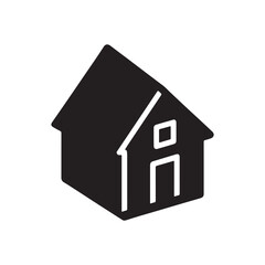 Abstract House Illustration with Simple Lines on White Background