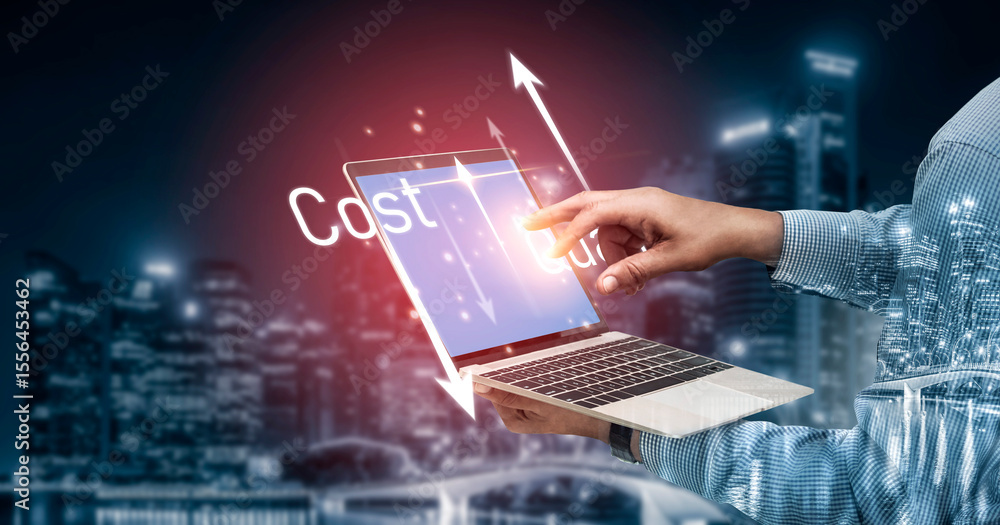 Poster increase quality and reduce cost represent quality, cost, and performance optimization for business 