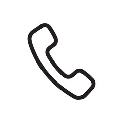 Telephone handset icon vector illustration on white background