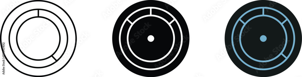 Aufkleber circle diagram vector illustration round chart design element infographic template for presentation 