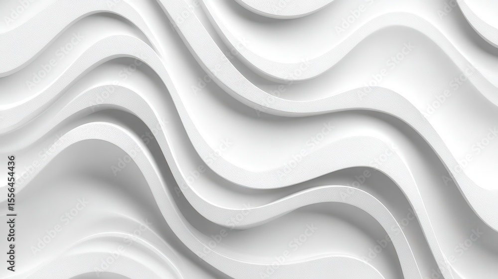 Poster stylish and modern minimalist seamless white wave texture pattern background with monochromatic colo