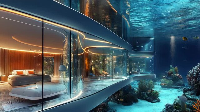 Luxury Underwater Home with Ocean View and Coral Reef