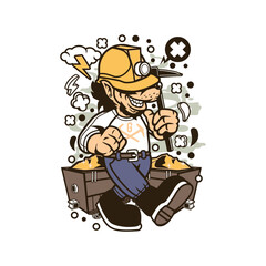 Cartoon Delivery Rider on Sco...