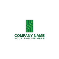 green letter s logo design for agriculture or environtment business with creative illustration
